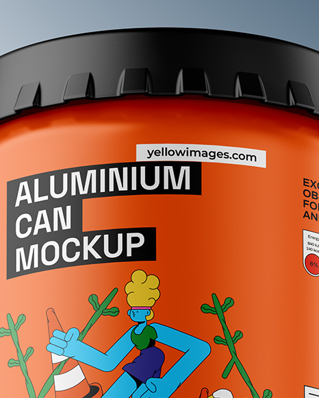 Aluminium Can With Matte Finish Mockup