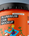 Aluminium Can With Matte Finish Mockup