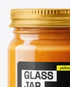 Clear Glass Jar with Lobster Bisque Mockup