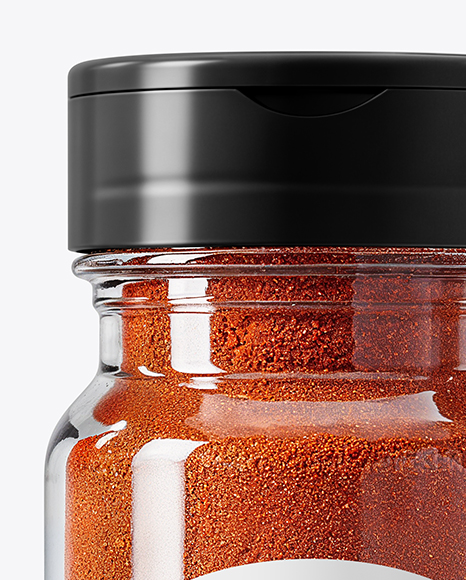 Spice Glass Jar with Sweet Paprika Mockup