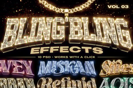 Bling Bling Gold Text Effects Vol. 03 - Add-Ons