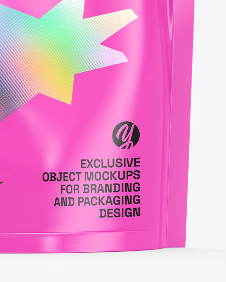 Glossy Stand-Up Pouch Mockup