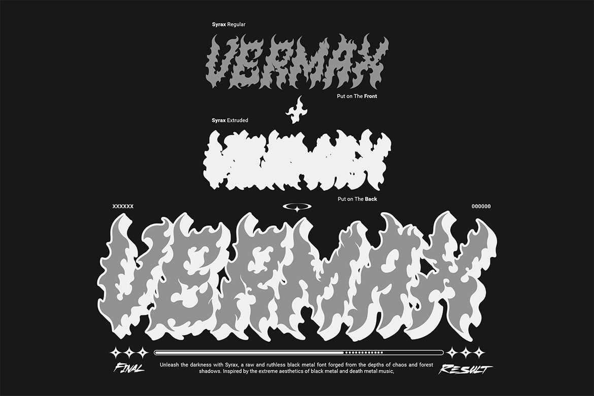 Syrax | Brutal Black Metal Typeface