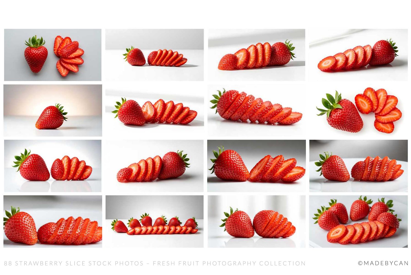 88 Strawberry Slice Stock Photos – Fresh Fruit Photography Collection