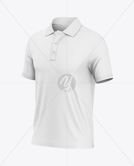 Men's Polo Shirt Mockup - Half Side View