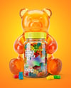 5 LB Gummies Bear with Plastic Bottle Mockup