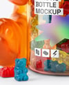 5 LB Gummies Bear with Plastic Bottle Mockup