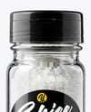 Glass Jar with Coarse Sea Salt Mockup
