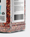 Plastc Square Jar with Chili Pepper Flakes Mockup