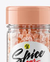 Plastic Jar with Pink Salt Mockup