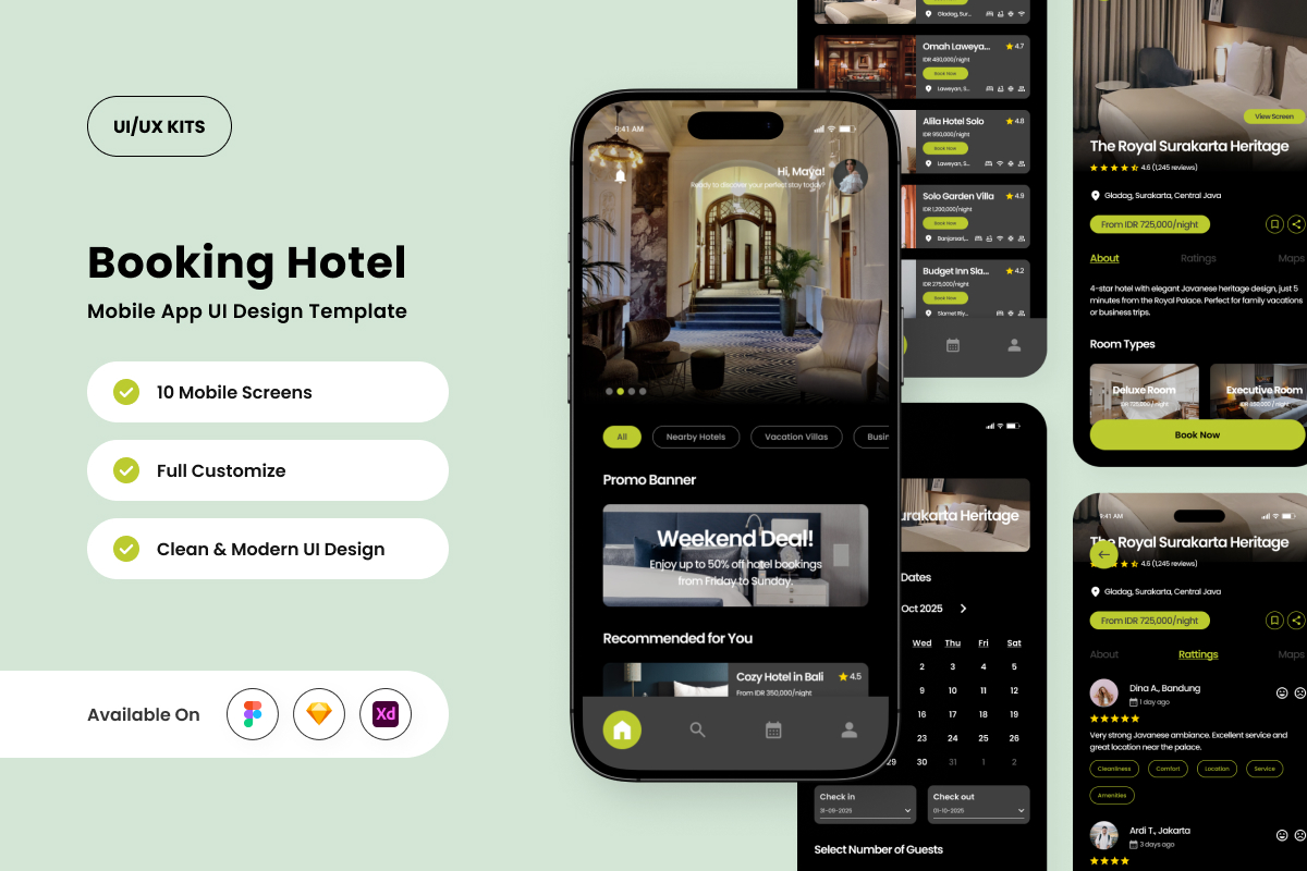 Stayvia – Hotel Booking App Design Template