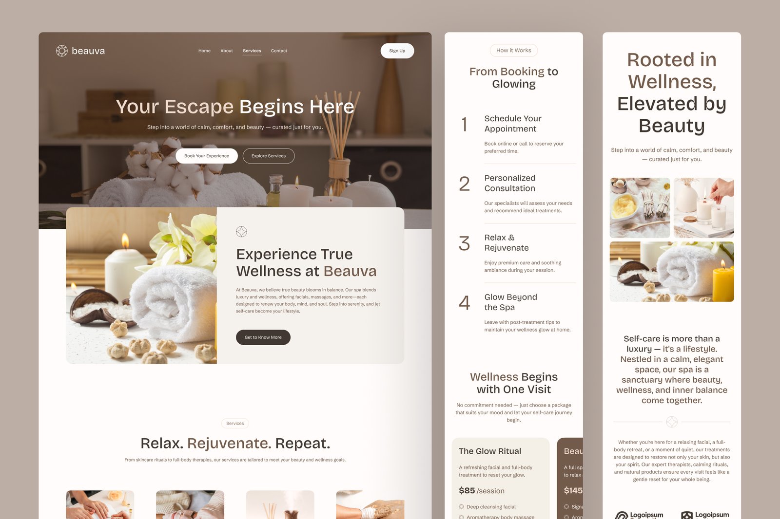 Beauva - Beauty Spa &amp; Wellness Website