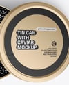 Tin Can with Black Caviar Mockup