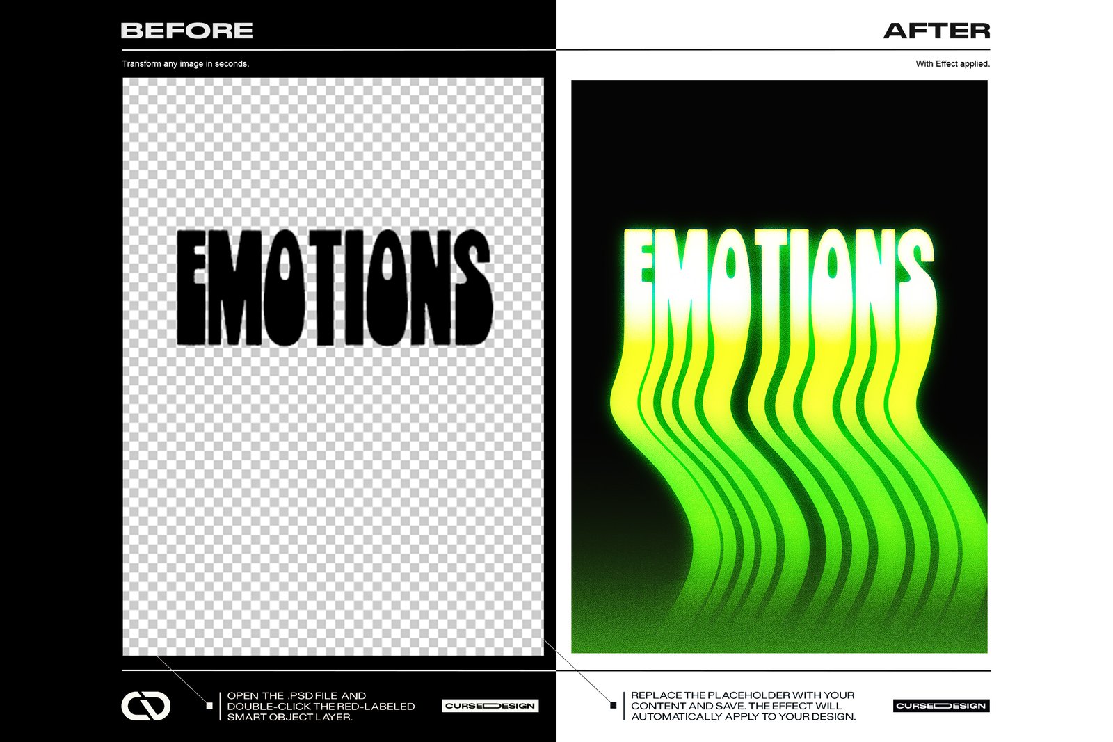 Acid Glow Text effects