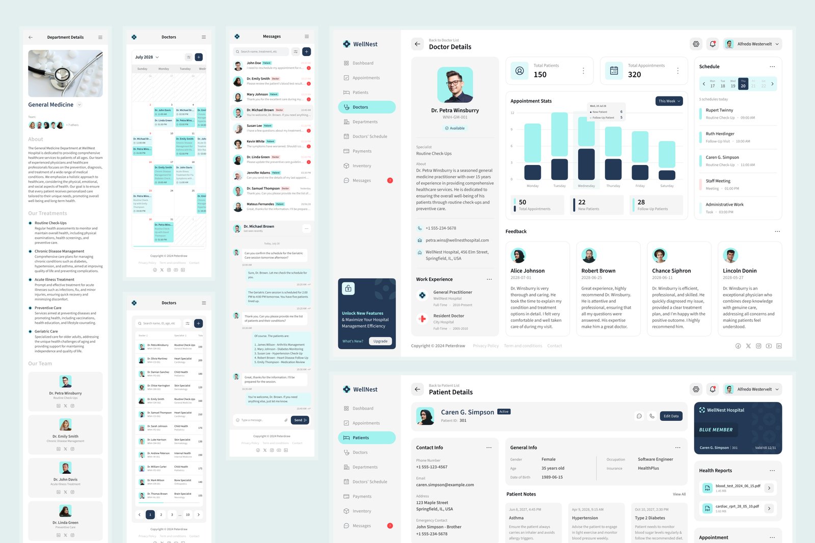 WellNest - Hospital Management Dashboard