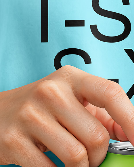 Drink Can in Hands Mockup