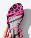 Strappy Sandals on Women's Legs Mockup