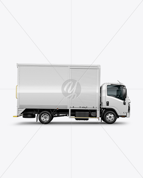 Box Truck Mockup - Side View