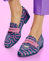 Pair of Suede Loafers on Woman's Legs Mockup