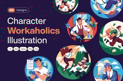 Workaholics Characters Illustrations - Graphics