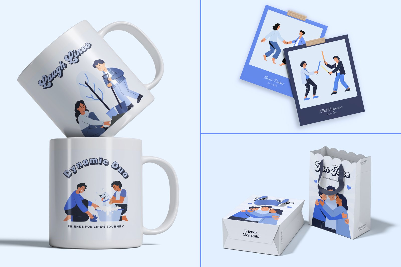 Friends Illustration Art Set
