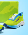 Running Shoes with Box Mockup