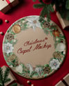 Christmas Round Carpet on The Red Floor Mockup