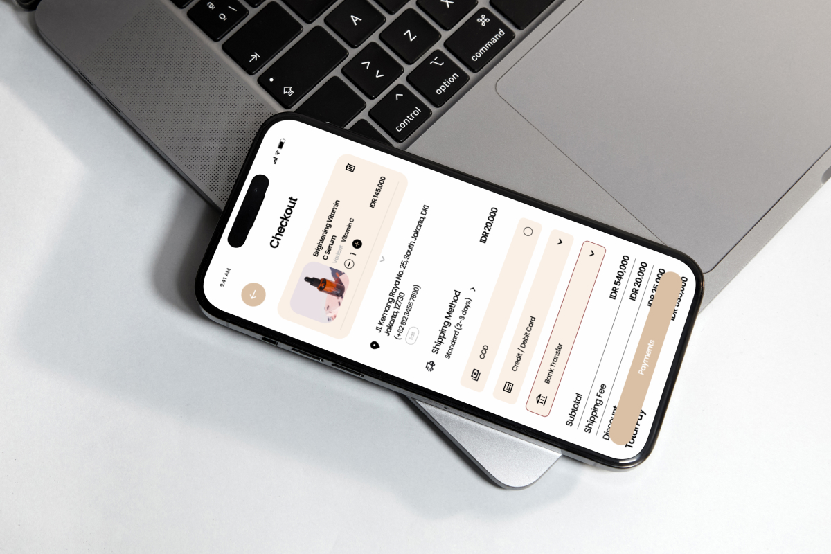 Olivyne – Cosmetic Shop Mobile App UI Design Template