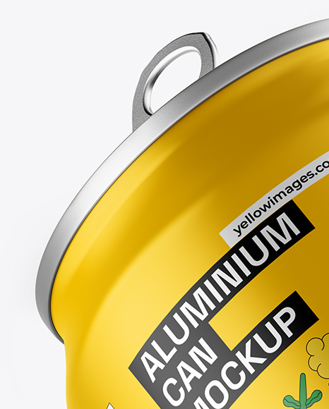 Aluminium Can With Matte Finish Mockup