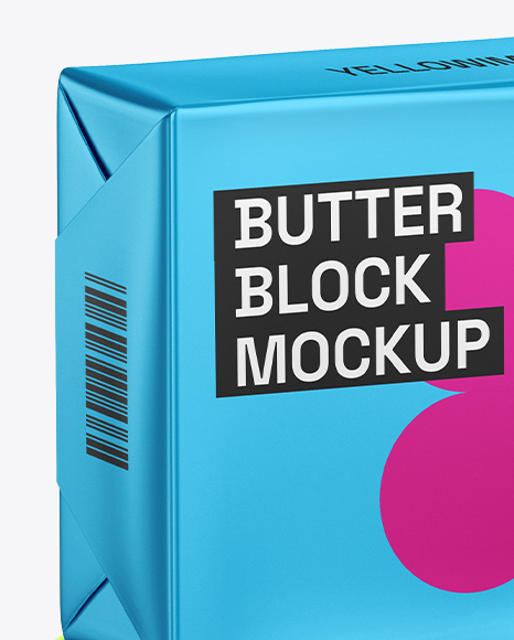 Two Metallic Butter Block Mockups