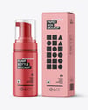 Matte Foam Pump Bottle with Box Mockup