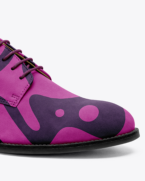 Women's Suede Derby Shoe Mockup