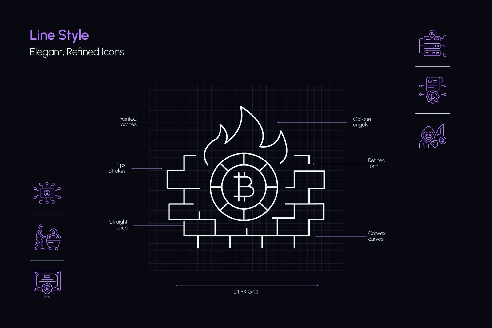Crypto Icon Art Set