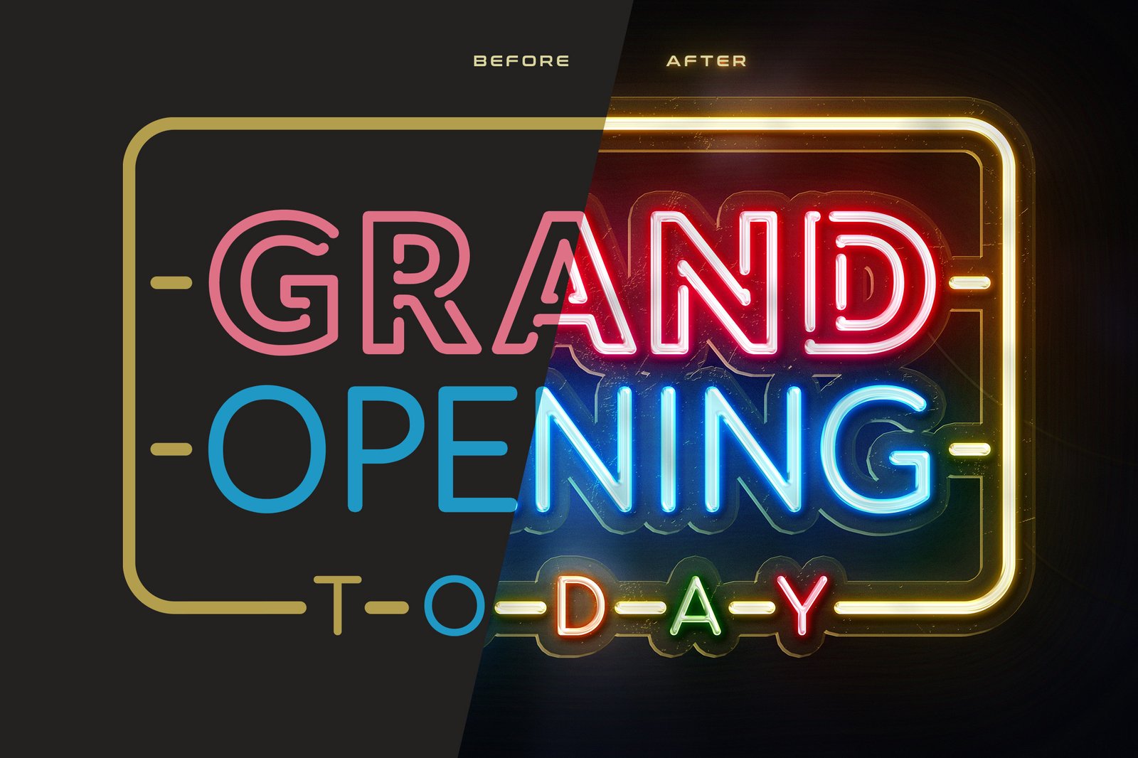 Neon Sign Text Effects