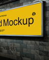 Billboard in Subway Station Mockup