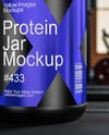 Black Protein Jar Mockup