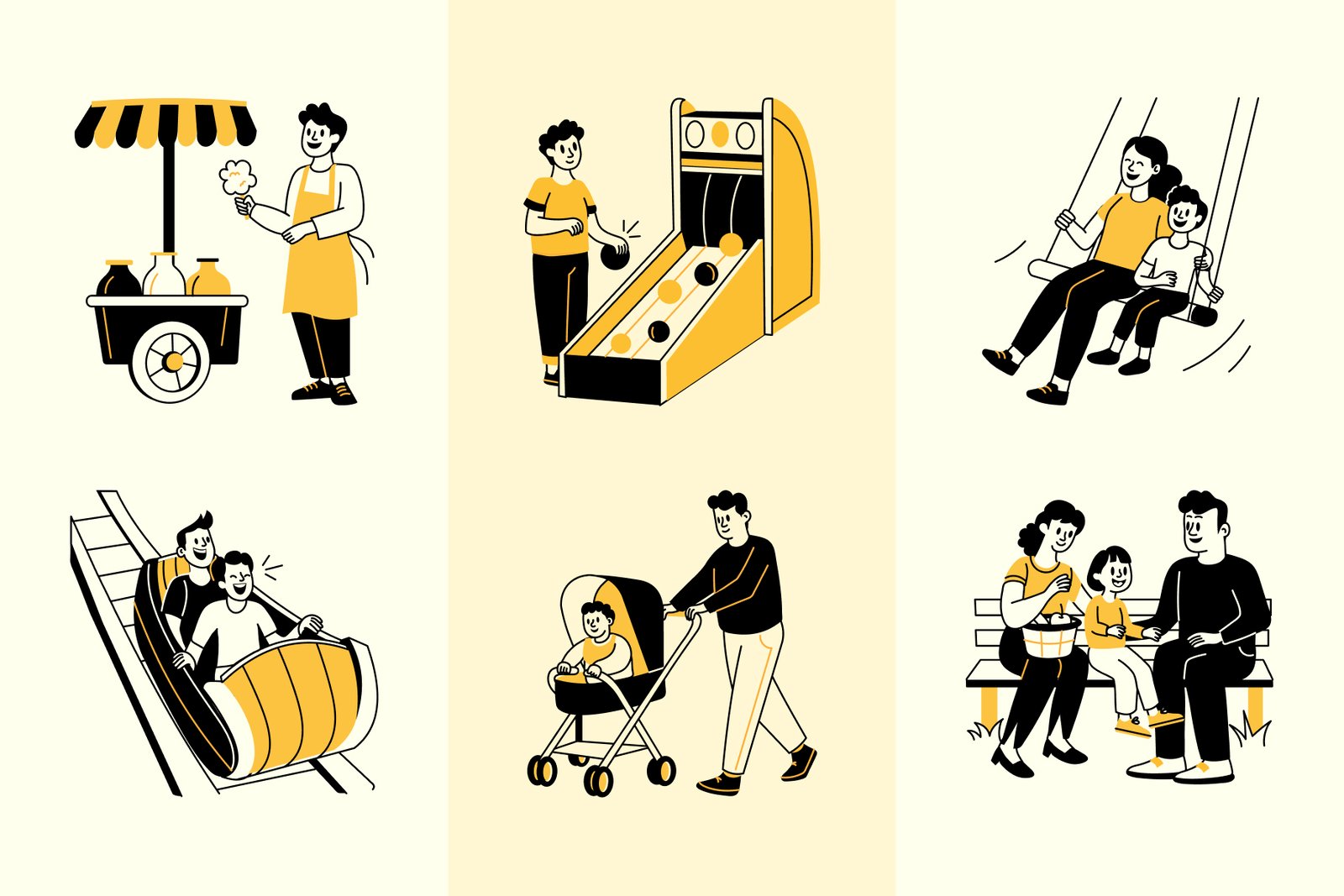 Amusement Park Drawing Set