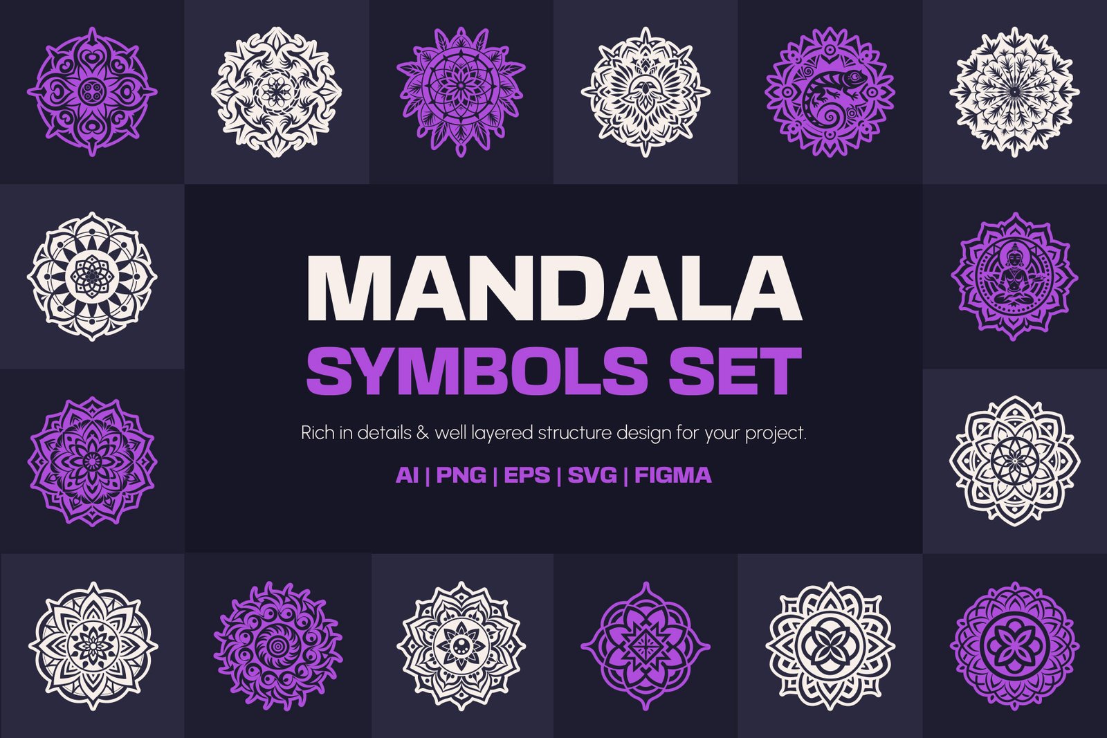Mandala Symbols Art Set
