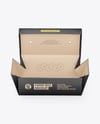 Kraft Perforated Paper Takeaway Food Box Mockup