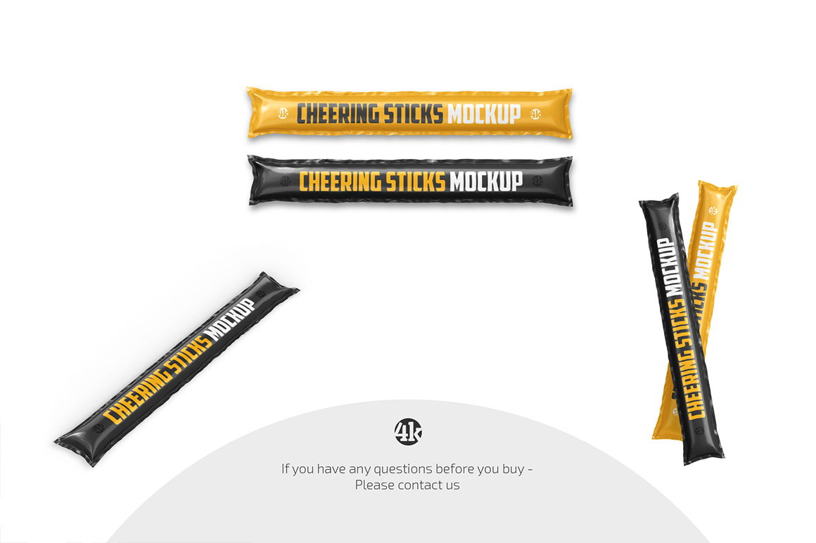 Cheering Sticks Mockup Set