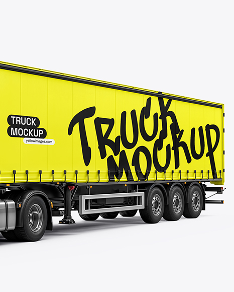 Truck Mockup - Half Side View
