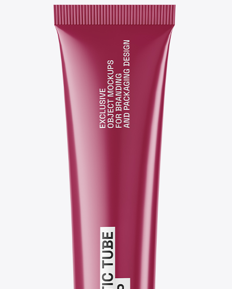 Glossy Cosmetic Tube Mockup
