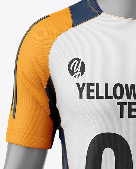 Training Short Sleeve Full Soccer Kit Mockup - Front View