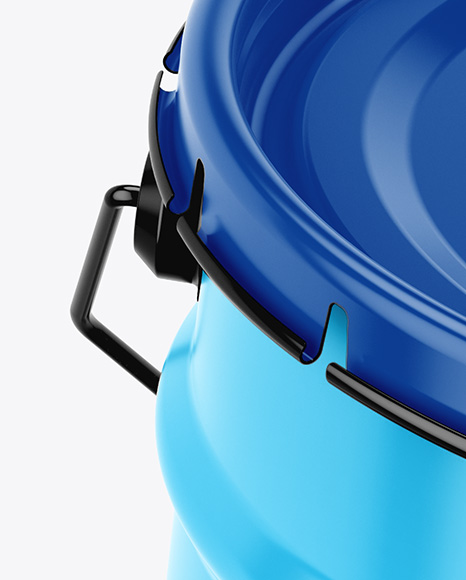 Glossy Tin Can w/ Metallic Handle Mockup