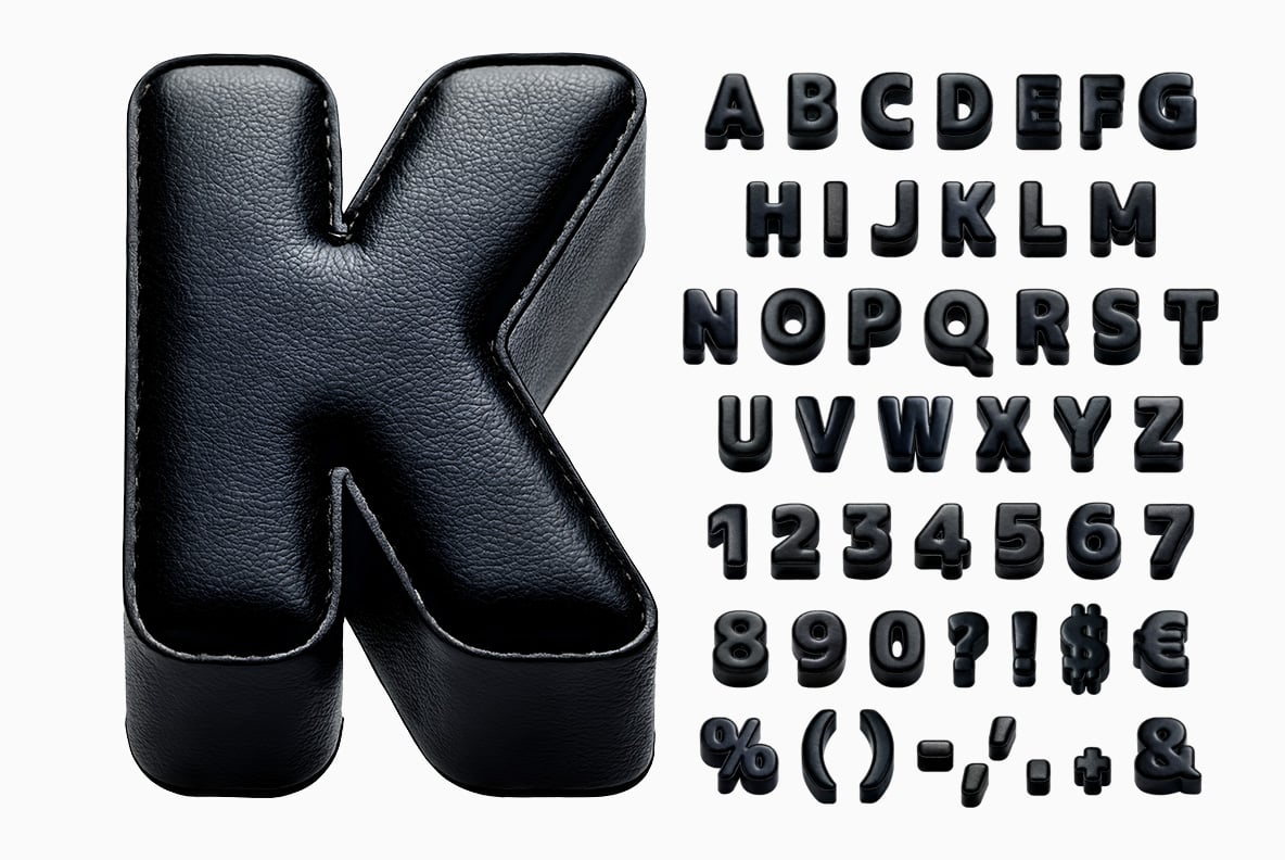 Black Leather Font