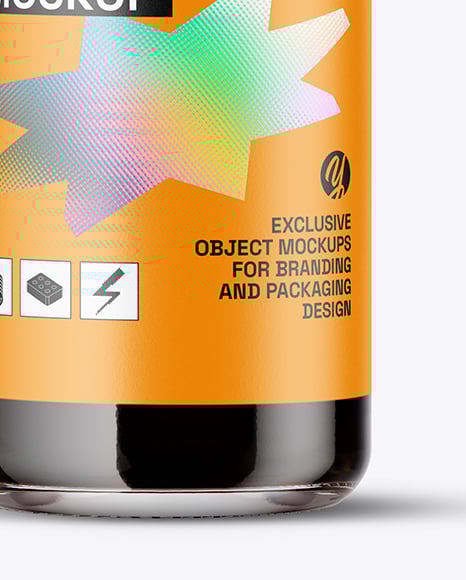 Bottle with Dark Drink Mockup