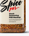 Plastic Jumbo Jar with Steak Seasoning Mockup