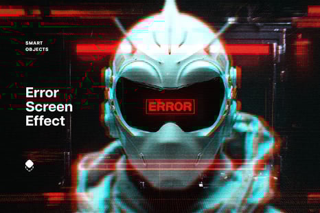 Screen Error Photo Effect - Layer styles