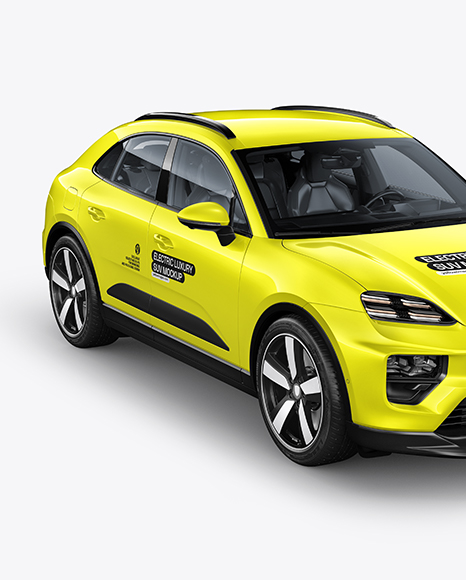 Electric Luxury SUV Mockup - Half Side View