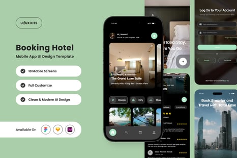 Zayra – Hotel Booking App Design Template - Creative Store